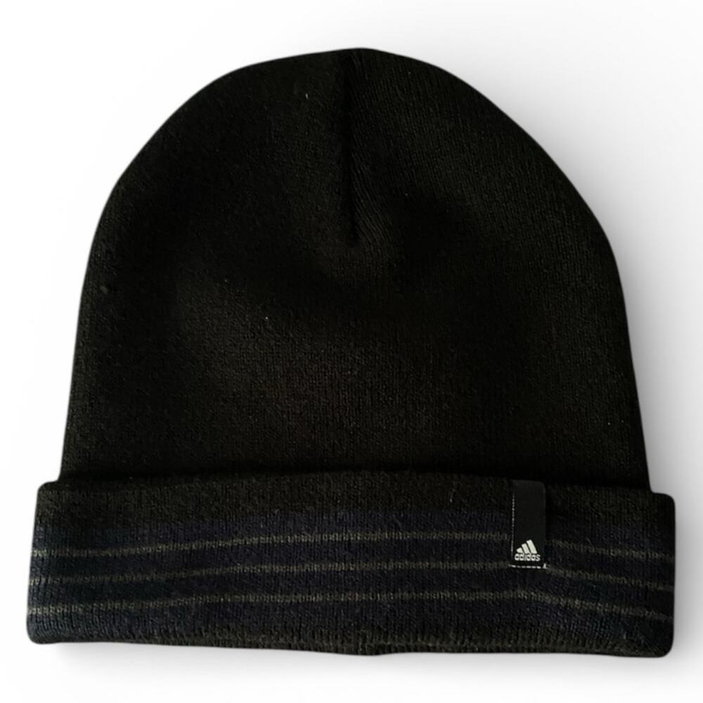 Adidas Climawarm Men's Knit Beanie OS Black Faux Fur Lined Winter Hat